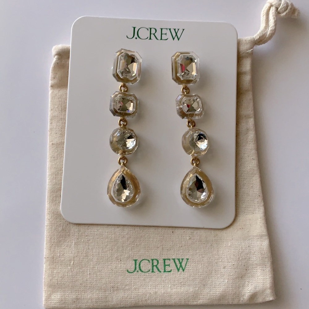 J.crew Geometric acetate drop earrings